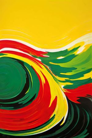 Vibrant Whirlwind: A Symphony of Colors wall art