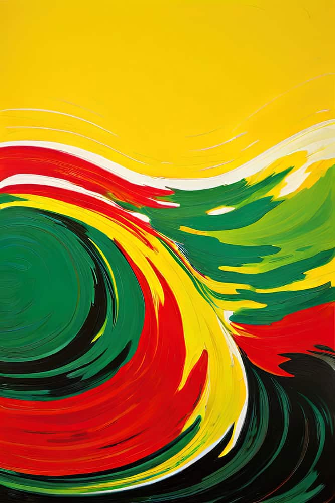 Vibrant Whirlwind: A Symphony of Colors premium reproduction