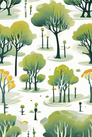 Serenity in Verdant Silhouette wall art