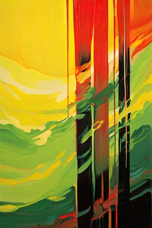Transcendent Cascade: The Spectrum's Dance wall art