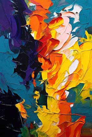 Harmonious Chaos: Vibrant Symphony in Color wall art