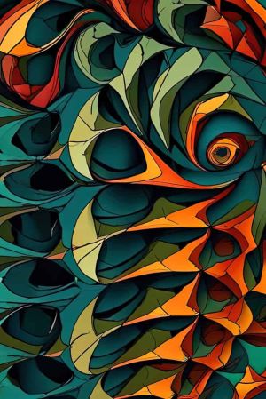 Vibrant Whorls: Kaleidoscope Elegance wall art