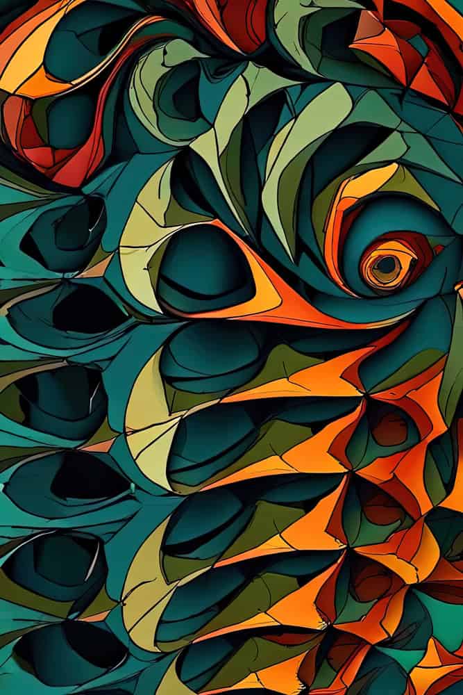 Vibrant Whorls: Kaleidoscope Elegance premium reproduction