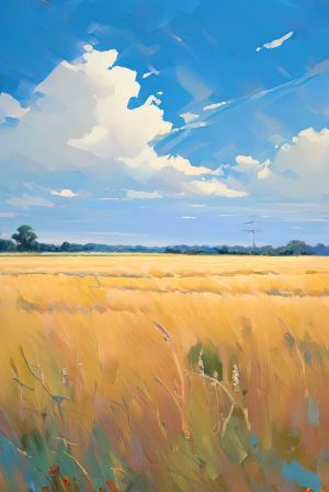 Serenity in Golden Fields wall art