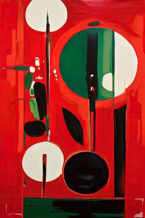 Ebullient Symphony in Scarlet wall art