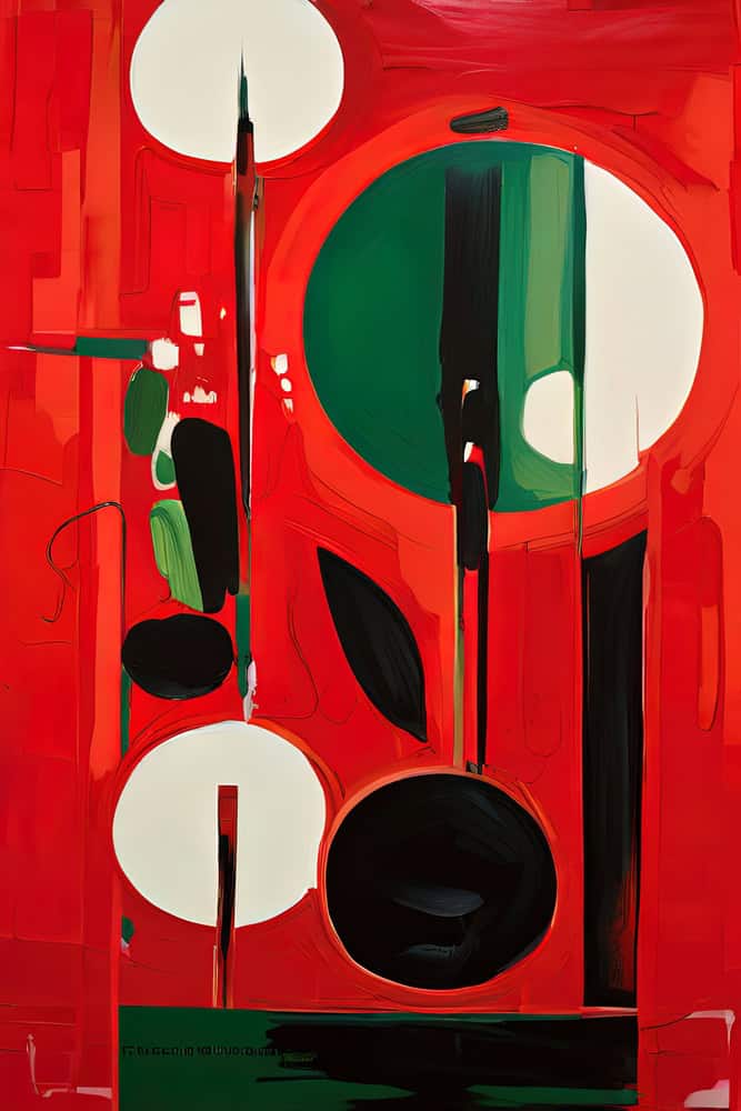 Ebullient Symphony in Scarlet premium reproduction
