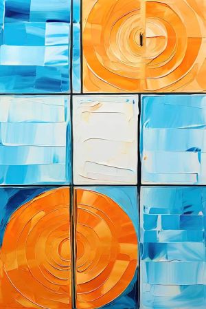 Harmonious Whirlwind: A Dance of Hues wall art