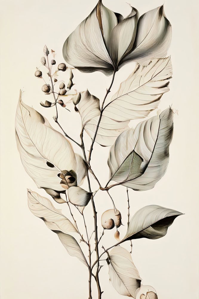 Ethereal Botanical Reverie premium reproduction