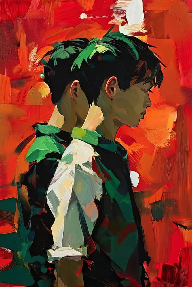 Echoes of Reflection - Contemporary Portrait premium reproduction