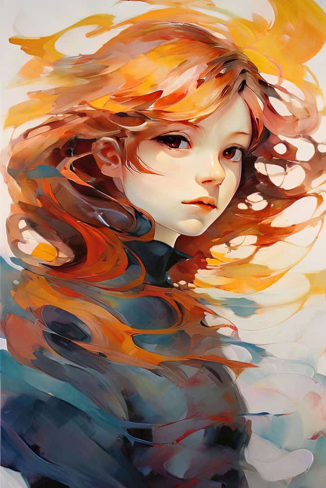 Ethereal Whirlwind: A Journey Through Color premium reproduction