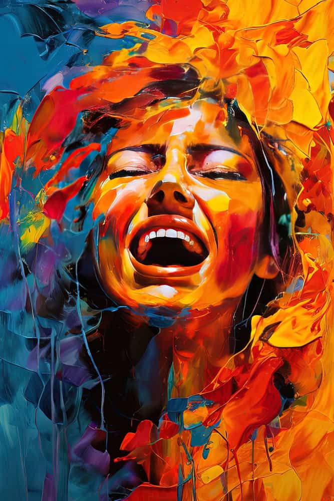 Vibrant Expression: Elysian Flames premium reproduction