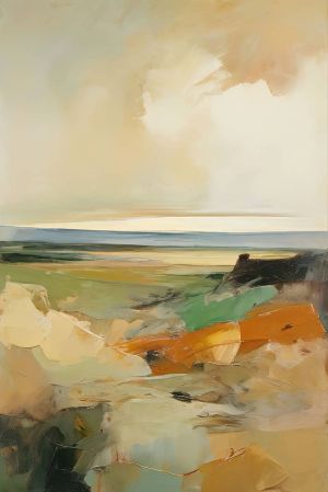 Serenity's Edge: An Abstract Vista wall art