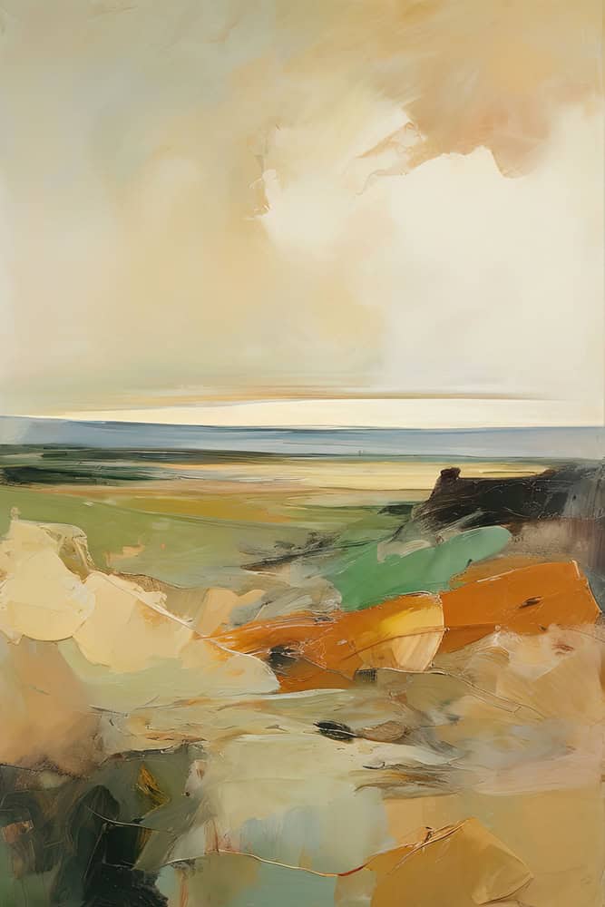 Serenity's Edge: An Abstract Vista premium reproduction