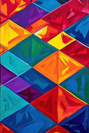 Chromatic Geometries: A Vivid Exploration wall art