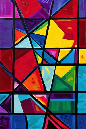 Vibrant Geometric Symphony wall art