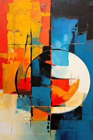 Euphony of Colors: A Geometric Dance wall art