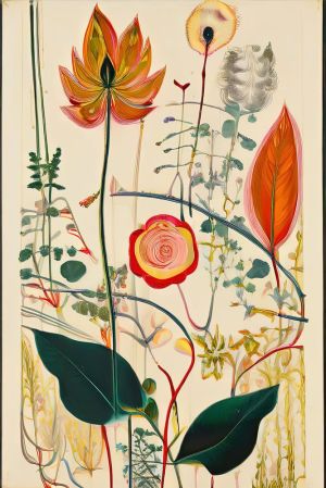 Botanical Symphony: A Dance of Colors wall art