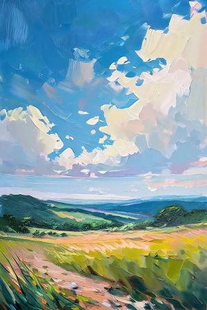 Elysian Skies Over Verdant Plains wall art
