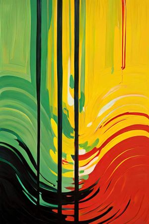 Vibrant Symphony: Chromatic Cascade wall art
