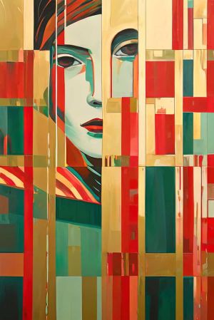 Elegance in Fragmented Colors wall art