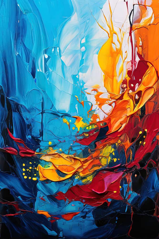 Ethereal Flame: Symphony of Color premium reproduction