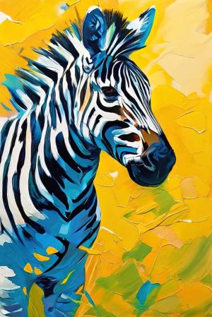Vibrant Zebra: Illusion in Color wall art