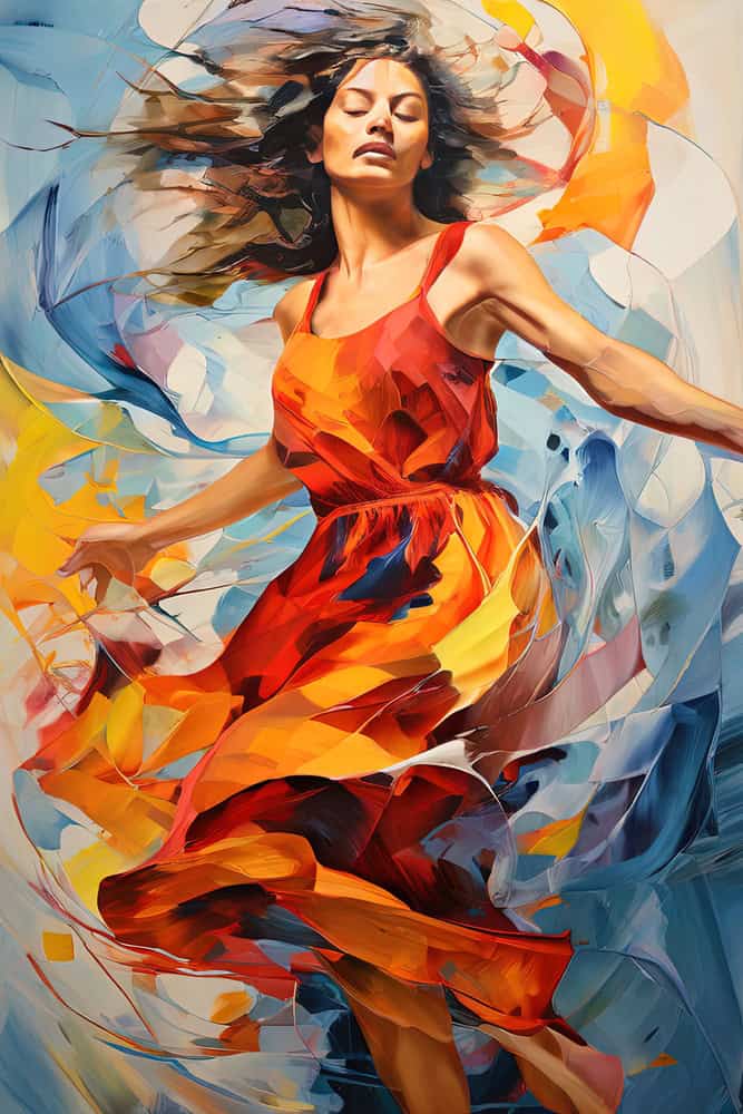 Ethereal Dance of Colors premium reproduction