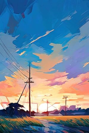 Ethereal Dusk: A Symphony of Hues wall art