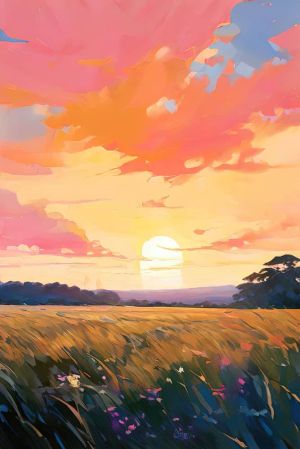 Elysian Sunset Symphony wall art