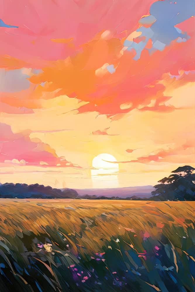 Elysian Sunset Symphony premium reproduction