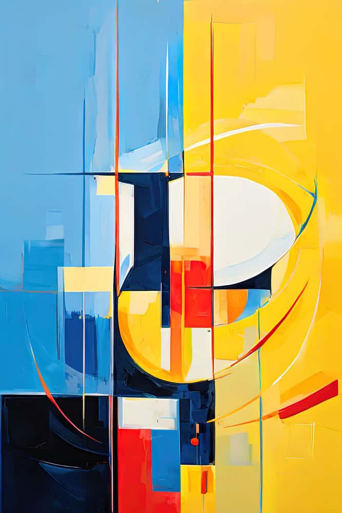 Chromatic Symphony: An Abstract Exploration premium reproduction