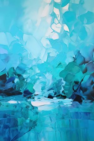 Azure Dreams: Ethereal Impressions wall art