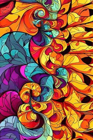 Vortex of Vibrant Whirls wall art