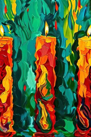 The Luminous Symphony of Wax wall art