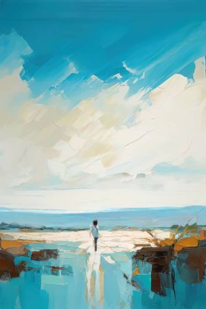 Ethereal Horizons: A Journey in Acrylics wall art