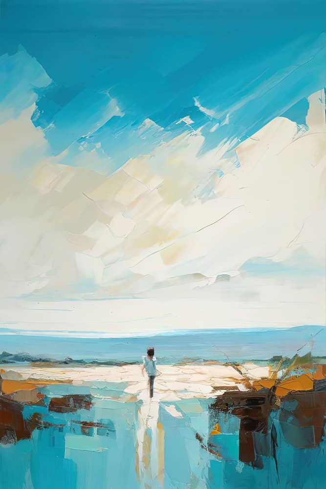Ethereal Horizons: A Journey in Acrylics premium reproduction