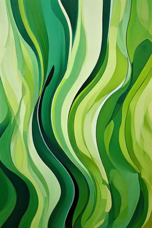 Verdant Waves: An Enigma in Green wall art