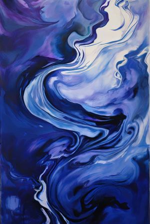 Azure Reverie: A Symphony of Blues wall art