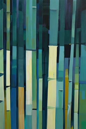 Symphony of Verdant Verticals wall art