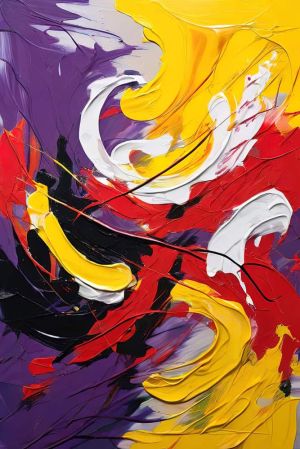Vibrant Symphony: A Dance of Colors and Texture wall art