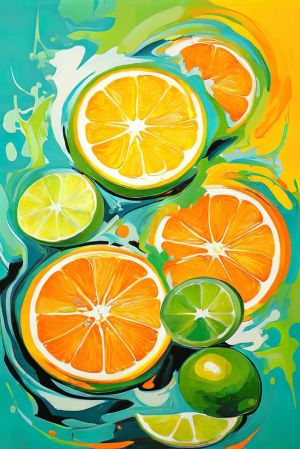Citrus Symphony: Vivid Harmony wall art