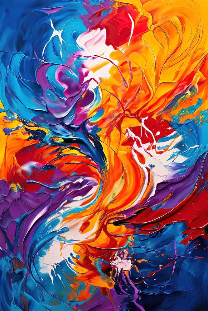 Ethereal Energies: A Symphony of Colors premium reproduction