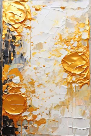 Golden Euphoria - Contemporary Abstract Expressionism wall art