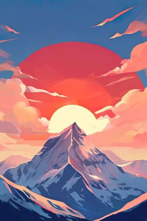 Ethereal Dawn: Peaks of Enchantment wall art