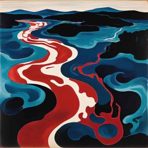 Ethereal Currents: The Essence of Abstract Flow wall art