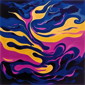 Ethereal Waves: A Dance of Color wall art