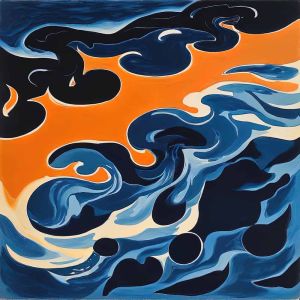 Celestial Currents: A Symphony of Color wall art