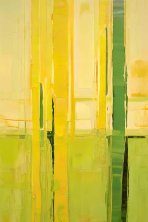Emerald Luminescence: A Symphony in Yellow and Green wall art