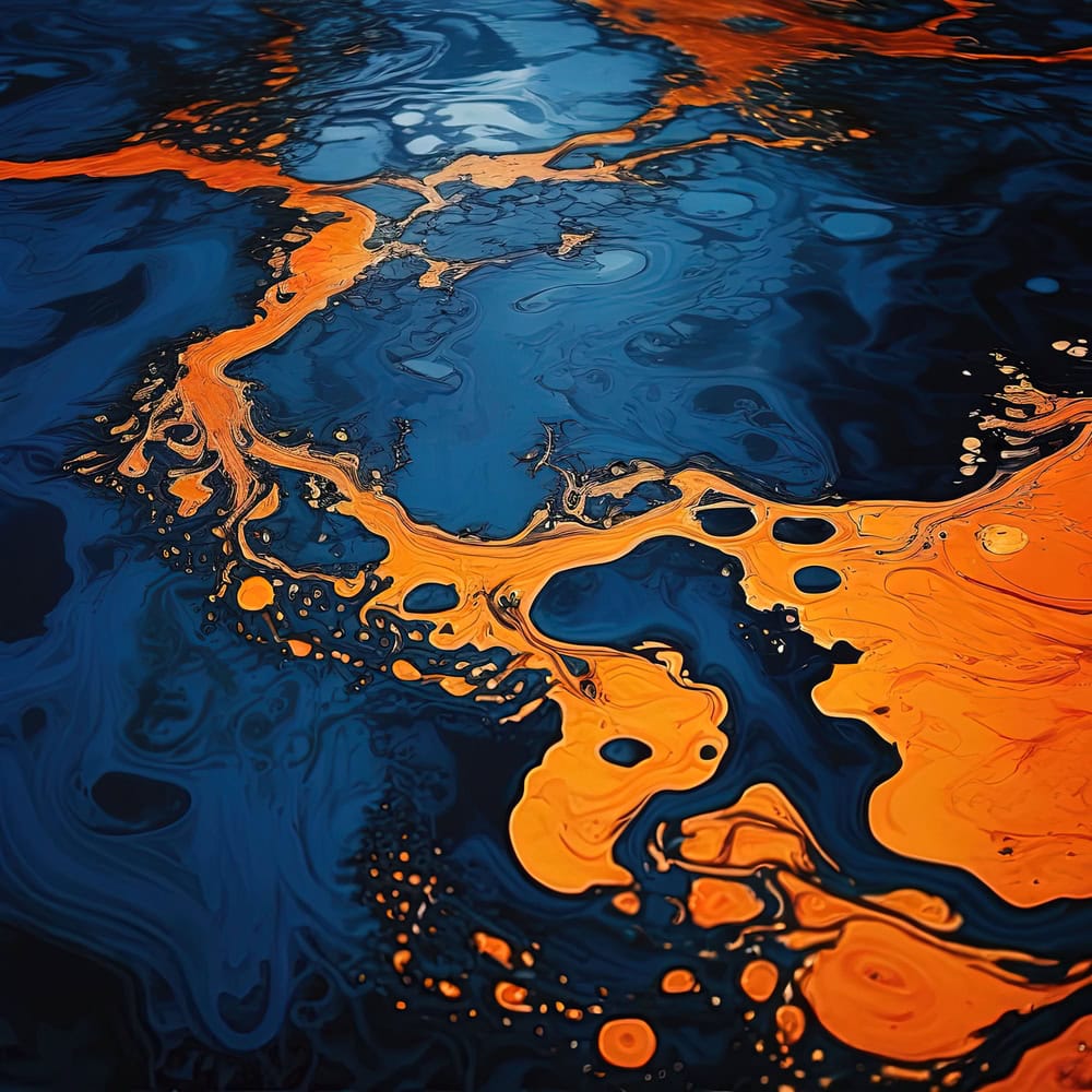 Ethereal Currents: A Dance of Fire and Water premium reproduction