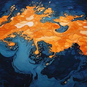 Celestial Currents: A Dance of Color wall art